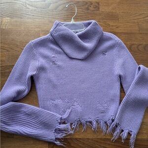 Signature distressed sweater